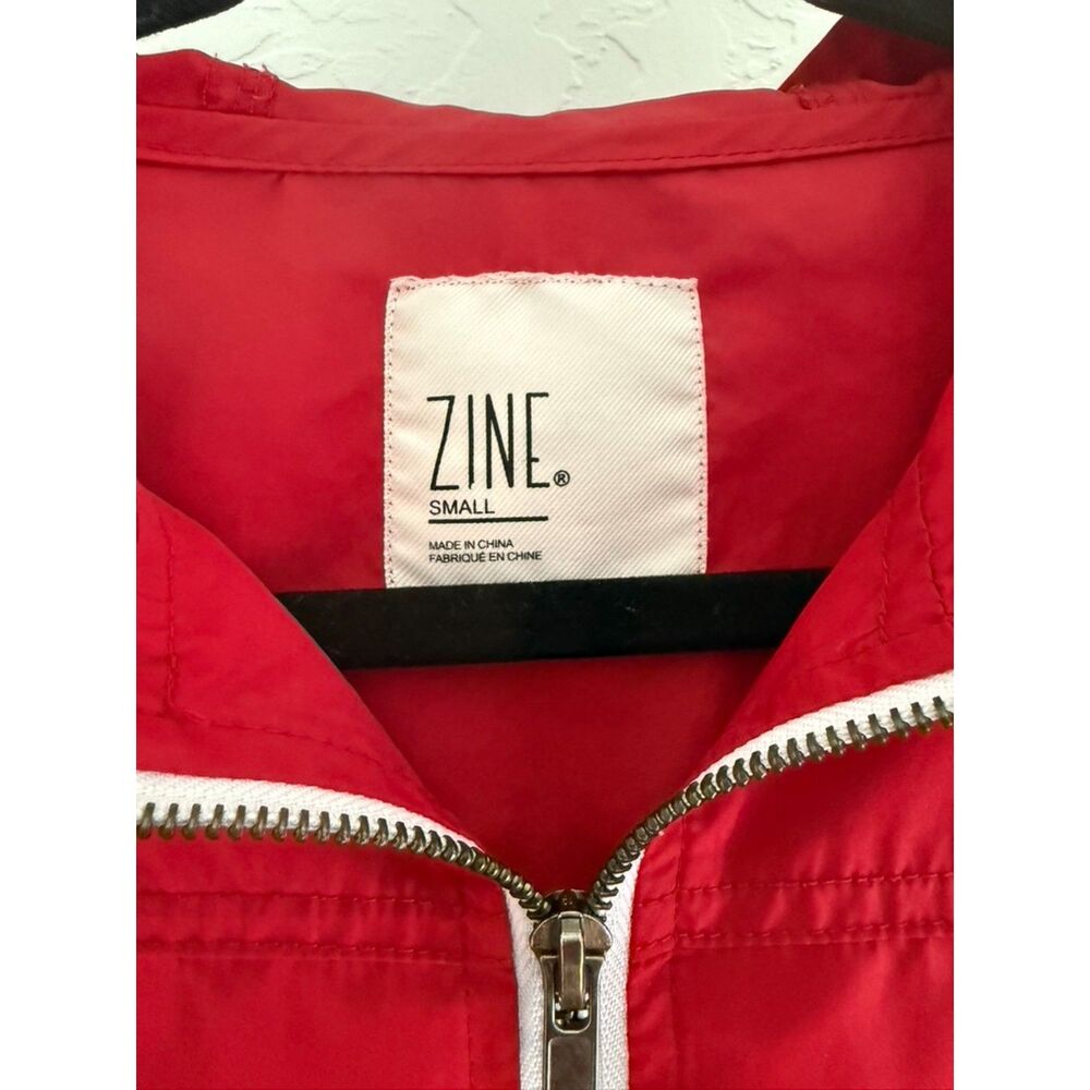 ZINE Red Hooded Windbreaker